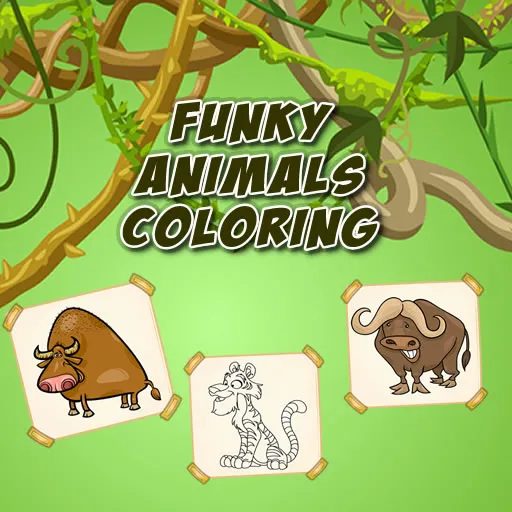 Funky Animals Coloring