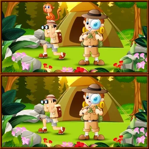 Spot 5 Differences Camping